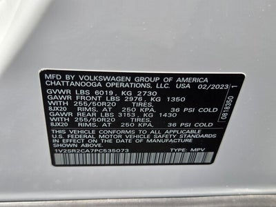 2023 Volkswagen Atlas 3.6L V6 SEL R-Line Black