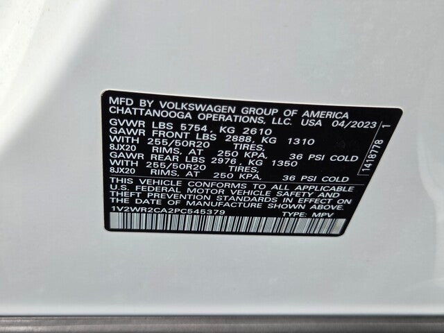 2023 Volkswagen Atlas 3.6L V6 SE w/Technology