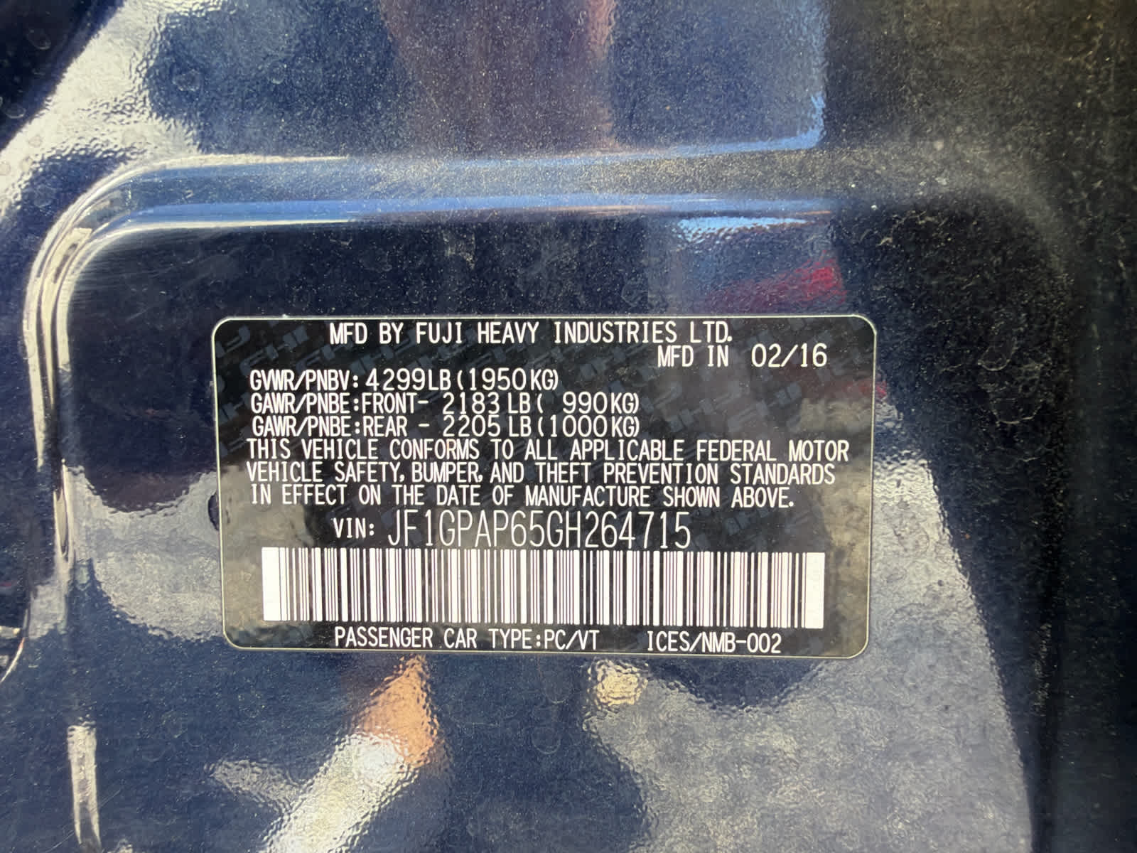 2016 Subaru Impreza 2.0i Sport Premium