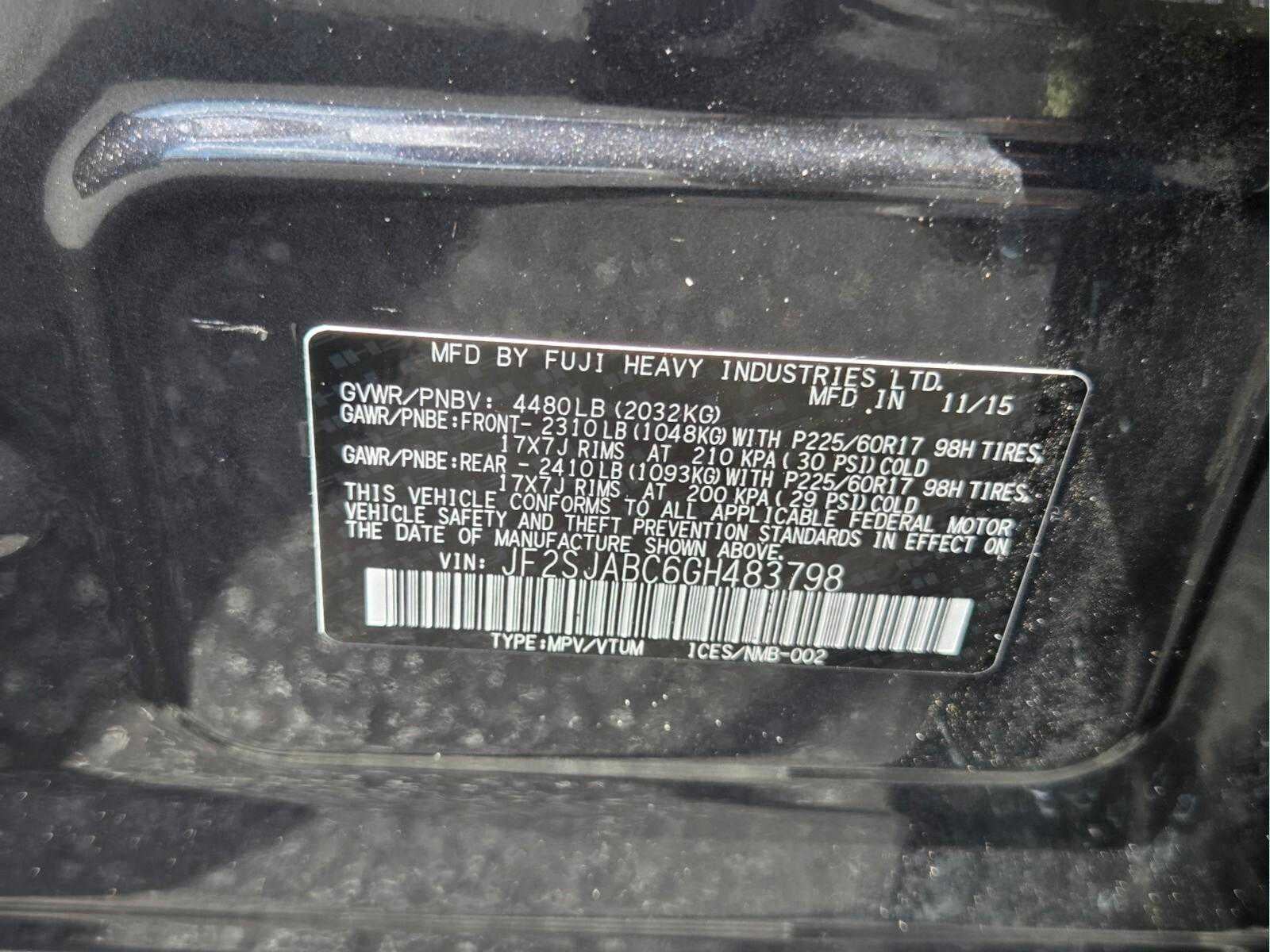 2016 Subaru Forester 2.5i