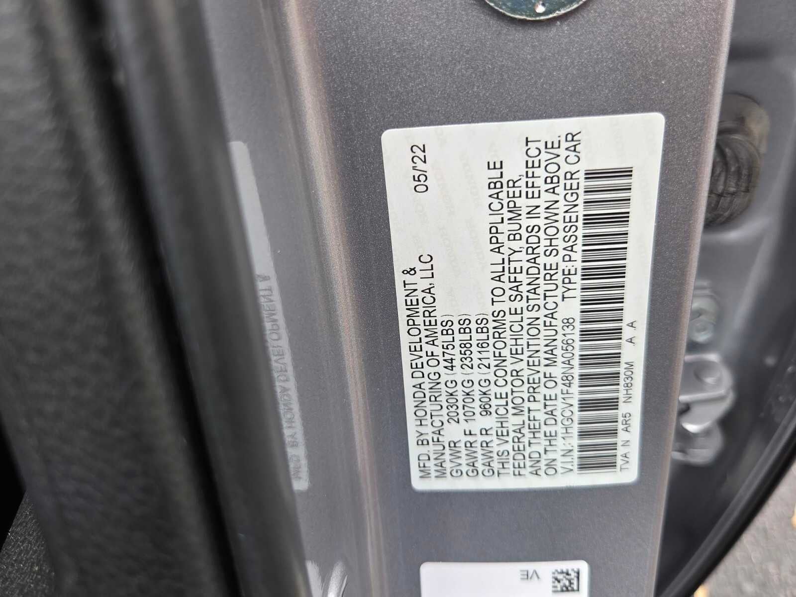 2022 Honda Accord Sport SE