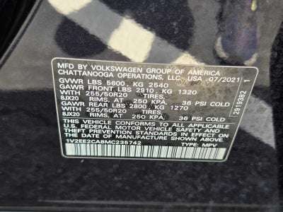 2021 Volkswagen Atlas Cross Sport 3.6L V6 SEL