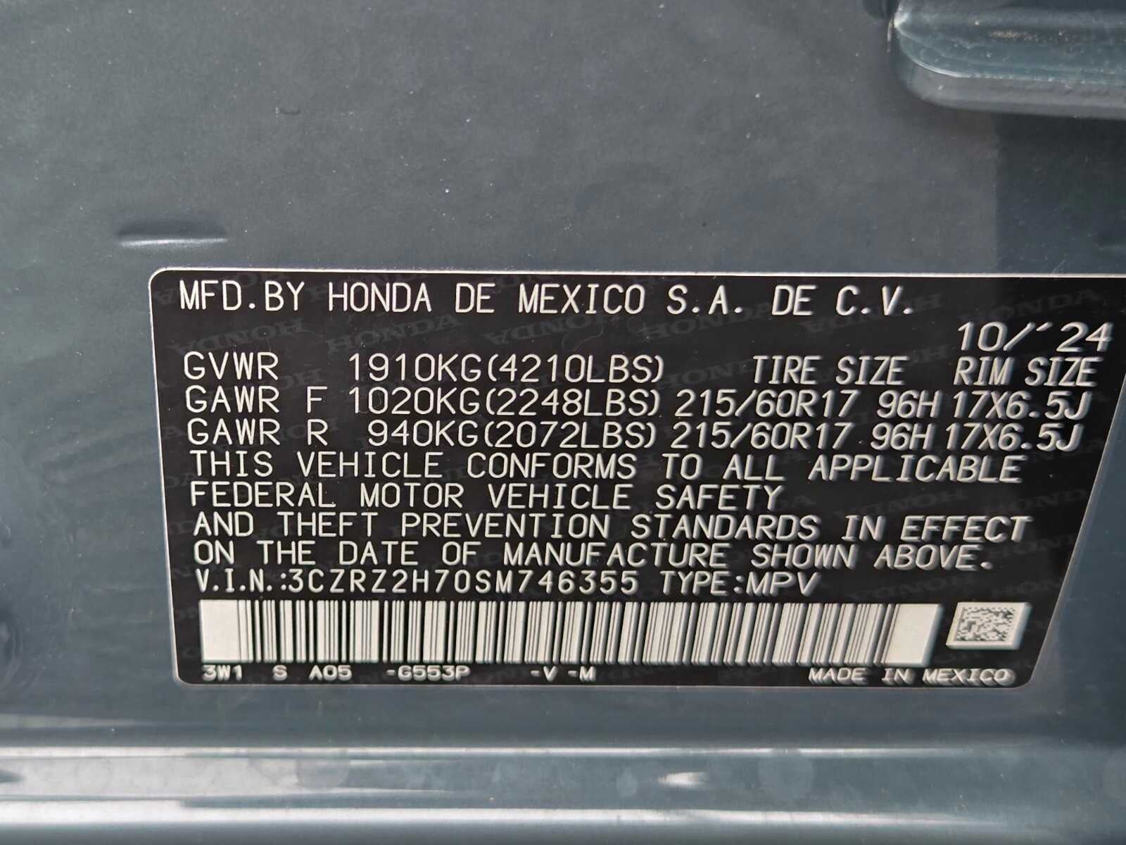 2025 Honda HR-V EX-L
