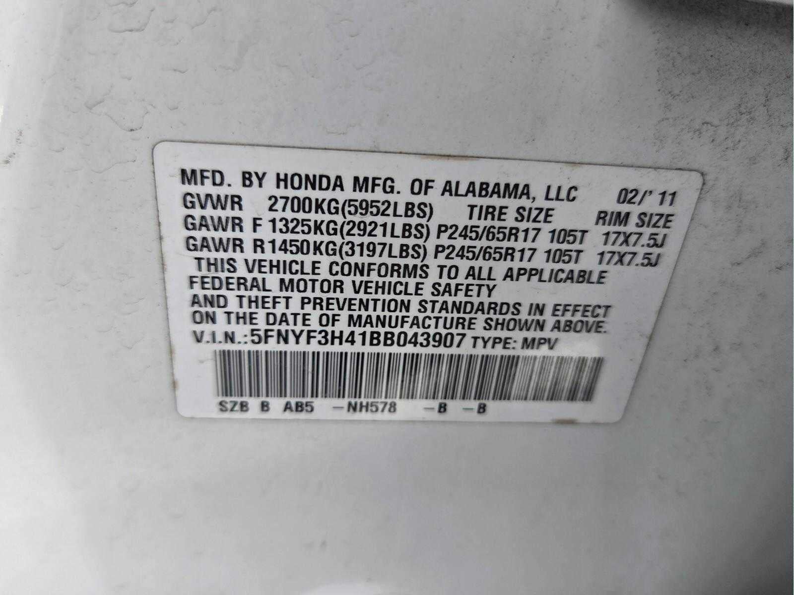 2011 Honda Pilot EX