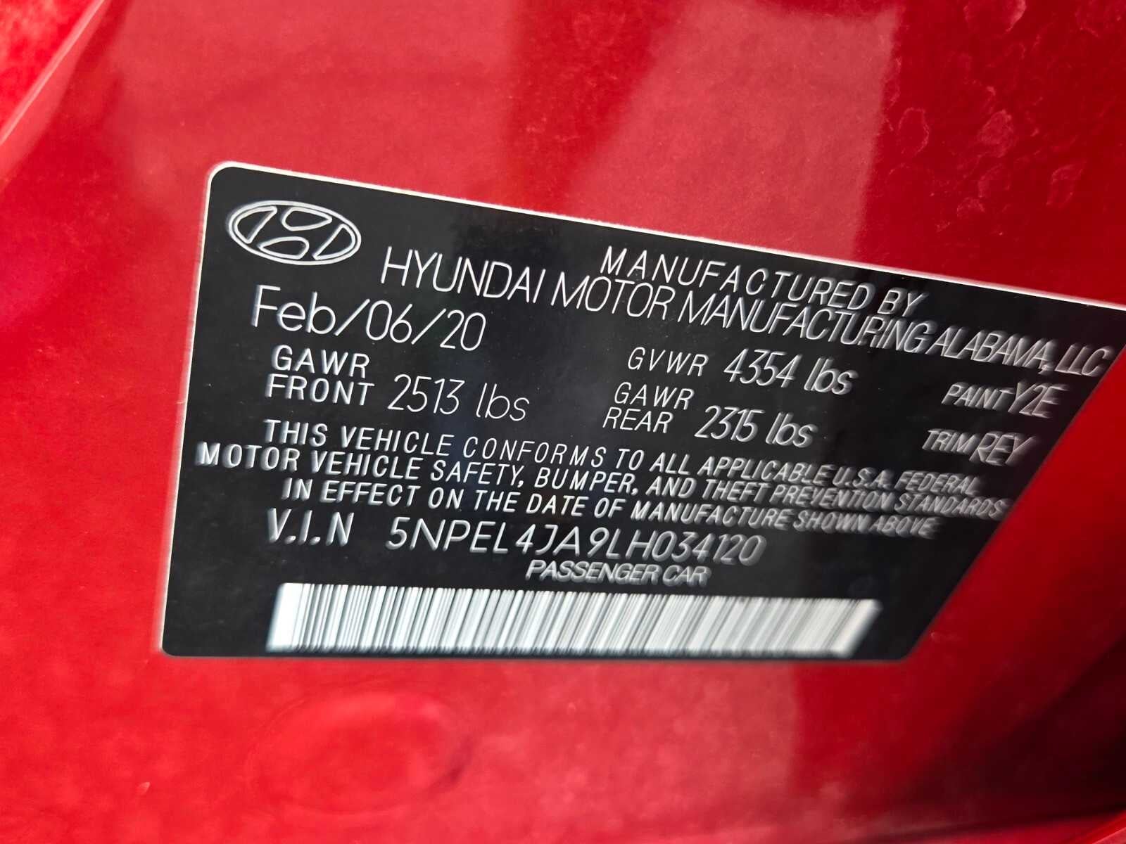 2020 Hyundai Sonata SEL